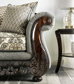 Justina Grey Chenille Loveseat