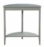 Justino Gray Wood Console Table with Bottom Shelf