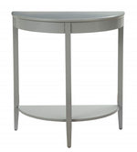 Justino Gray Wood Console Table with Bottom Shelf