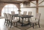 Katrina Weathered Oak Wood Dining Table