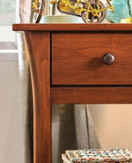 Keizer Cherry Wood Nightstand with Open Shelf