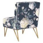 Kelly Floral Velvet Accent Chair