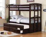 Kensington Cappuccino Twin/Twin Bunk Bed with Storage Trundle