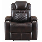 Korbach Espresso Faux Leather 2xPower Recliner