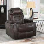 Korbach Espresso Faux Leather 2xPower Recliner