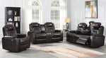 Korbach Espresso Faux Leather 2xPower Recliner