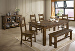 Kristen Rustic Oak Wood Dining Bench