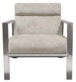 La Brea Champagne Fabric/Metal Accent Chair