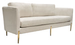 Lane Light Cream Fabric Sofa (Oversized) w/Curved Back