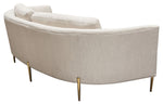 Lane Light Cream Fabric Sofa (Oversized) w/Curved Back