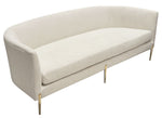 Lane Light Cream Fabric Sofa (Oversized) w/Curved Back