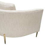 Lane Light Cream Fabric Sofa (Oversized) w/Curved Back