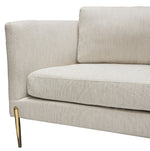 Lane Light Cream Fabric Sofa (Oversized) w/Curved Back