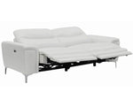 Largo 2-Pc White Leather/Vinyl Power Recliner Sofa Set