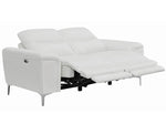 Largo 2-Pc White Leather/Vinyl Power Recliner Sofa Set