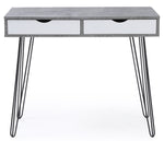 Laurel Grey Wood/Metal 2-Drawer Desk