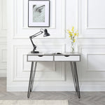 Laurel Grey Wood/Metal 2-Drawer Desk