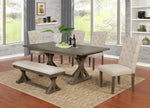 Mazikeen 6-Pc Beige Wood Dining Table Set