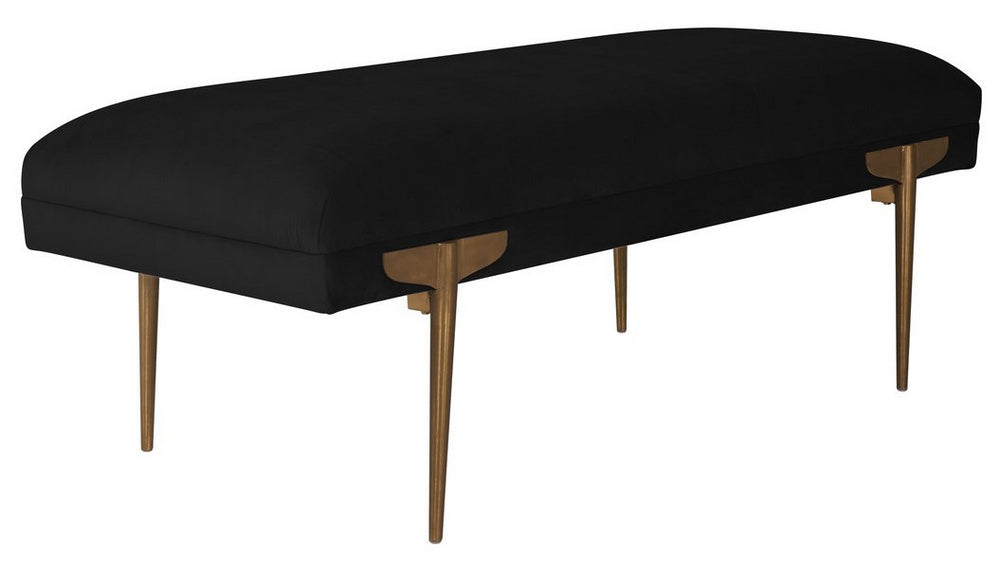 Brno Black Velvet Bench