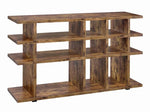 Loretta Contemporary Antique Nutmeg Wood Open Bookcase