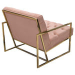 Luxe Blush Pink Velvet Fabric Accent Chair