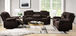 Madden Brown Chenille Manual Glider Recliner