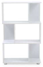 Manor White Staggered Wood Bookcase