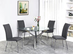 Beverley 2 Gray Faux Leather/Metal Side Chairs