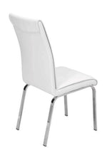 Beverley 2 White Faux Leather/Metal Side Chairs