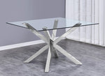 Beverley 5-Pc Gray Square Dining Table Set