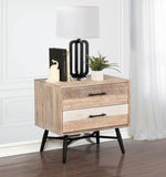 Marlow Rough Sawn Multi Wood 2-Drawer Nightstand