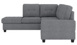 Maston 2-Pc Dark Gray Fabric Reversible Sectional Sofa