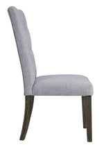 Merel 2 Gray Fabric/Gray Oak Finish Wood Side Chairs