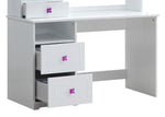 Meyer White Wood 2-Drawer Desk