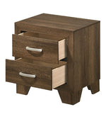 Miquell Oak Wood 2-Drawer Nightstand