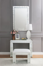 Nysa Mirrored Vanity Desk with Faux Crystals