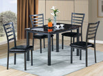 Ofelia 4 Black Wood Fully Welded Side Chairs