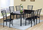 Ofelia Black Wood Rectangular Dining Table