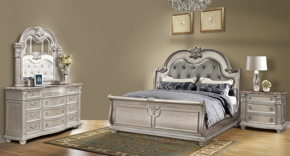 Amber 4-Pc Queen Bedroom Set (Oversized)