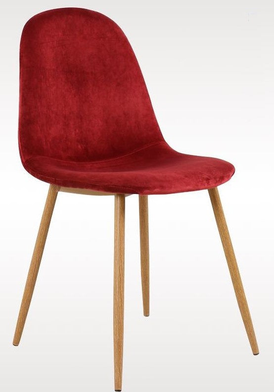 Morgan 4 Bordeaux Velvet Side Chairs