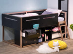 Prescott Black Wood 2-Drawer Cabinet