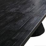 Rishi Black Wood/Rope Oval Dining Table (Oversized)