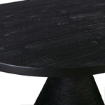 Rishi Black Wood/Rope Oval Dining Table (Oversized)