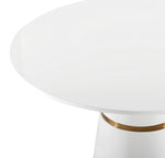 Rosa White Wood Round Dining Table