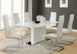 Rosalia Contemporary White Wood Dining Table