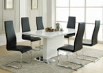 Rosalia Contemporary White Wood Dining Table