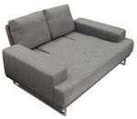 Russo Space Grey Fabric Loveseat with Adjustable Back