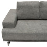 Russo Space Grey Fabric Loveseat with Adjustable Back