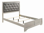 Salford Charcoal Grey/Metallic Sterling Wood King Bed