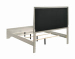 Salford Charcoal Grey/Metallic Sterling Wood King Bed